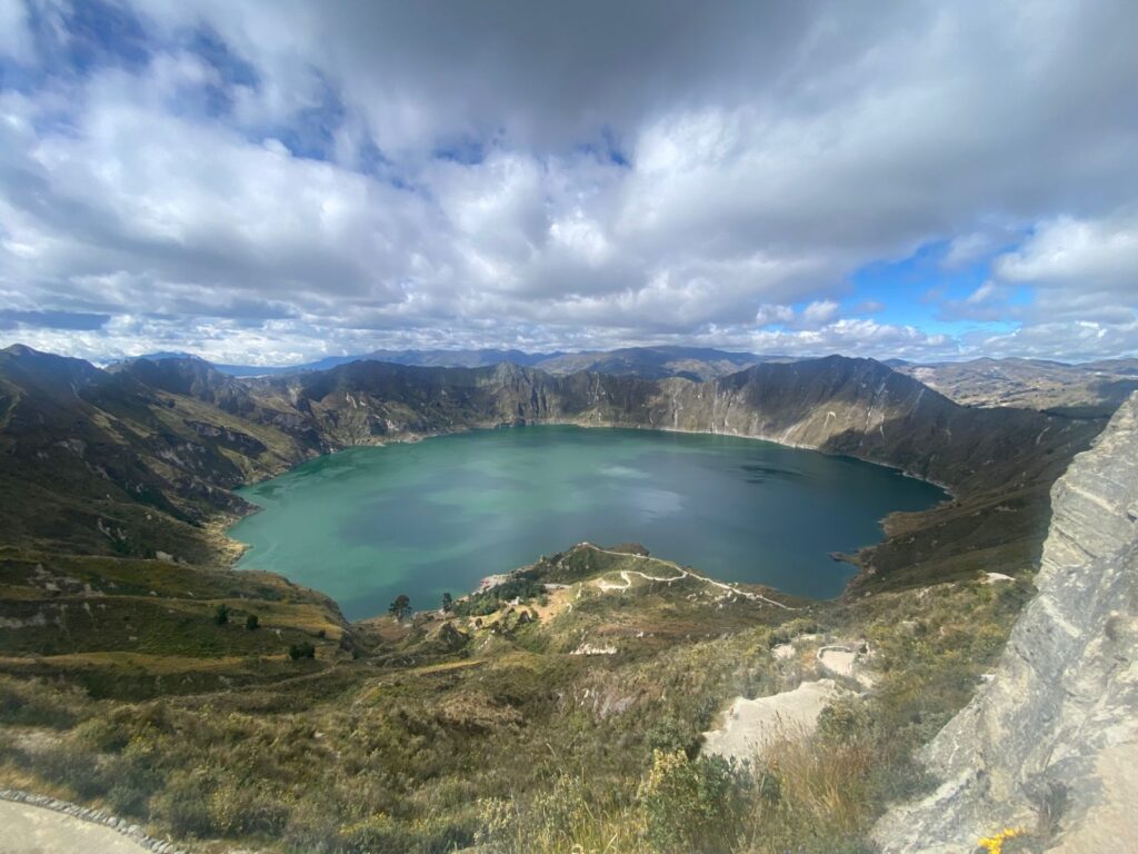 Quilotoa The beautiful emerald lake near Cotopaxi 